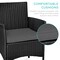 Best Choice Products 3-Piece Outdoor Wicker Conversation Patio Bistro Set, w/ 2 Chairs, Table